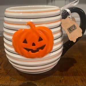Lang Halloween Pumpkin Stripe Mug
